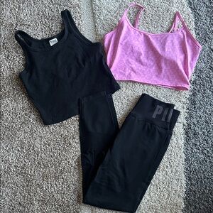PINK Victoria's Secret Black and Pink bundle Medium